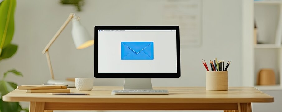 Realistic mockup of a welcome email template with engaging visuals, personalization options