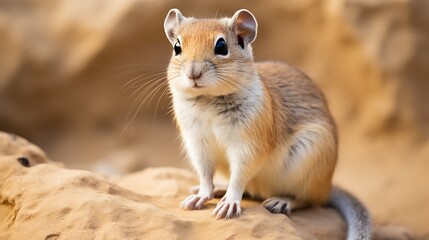 Fototapeta premium chipmunk on a rock