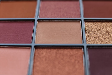 Fototapeta premium Makeup eyeshadow palette . Top view.