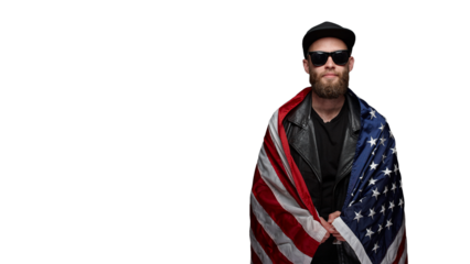 Hipster man portrait isolated