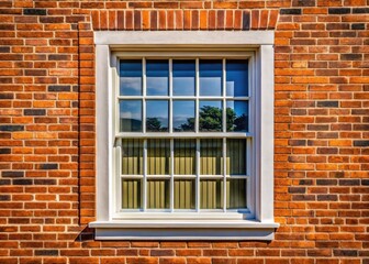 A gable house's brick facade, detailed vintage windows, and documentary photography highlight its architectural charm.
