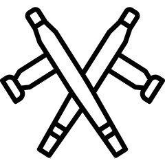 Tonfa Line Icon