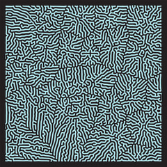 Fototapeta premium ABSTRACT BLUE COLORFUL LINES TURING PATTERN ROUGH DESIGN REACTION DIFFUSION DARK BACKGROUND VECTOR GOOD FOR WALLPAPER, COVER,POSTER 
