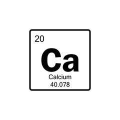 periodic table Calcium line icon