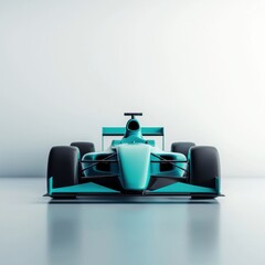 Sleek Racing Car Front View on Minimalist Background