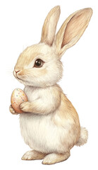 Fototapeta premium PNG Easter rabbit illustration colors spring.