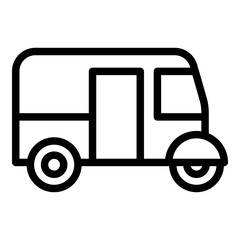 Autorickshaw icon. Vector line icon