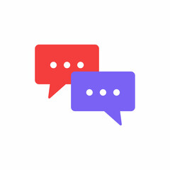 Chat vector icon Illustration, isolated on white background