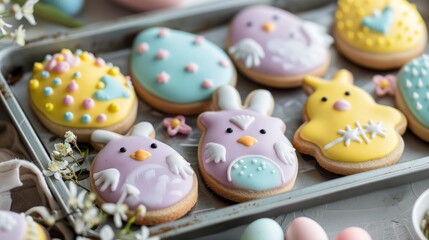 Adorable Easter Cookies with Icing Decorations