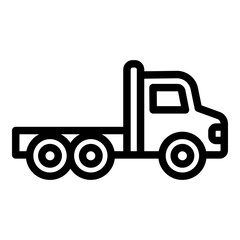 Truck tractor icon. Vector line icon