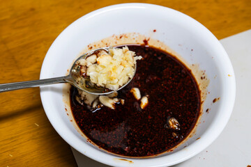 sauce making for chicken food