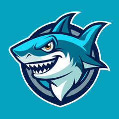 shark illustration logo