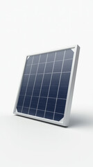 Single Solar Panel with Sun Rays Radiating Outward, Blending with the Horizon