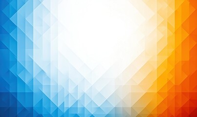 Obraz premium Abstract blue and orange geometric triangle pattern background for design, web, or print