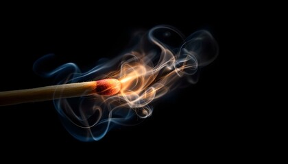 A matchstick’s dramatic ignition
