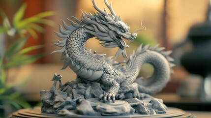 Selective focus tradition dragon chinese of Chinese New Year