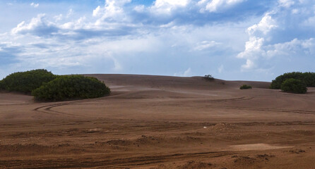 Obraz premium large sand dunes landscape in Reta beach