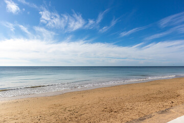Fototapeta premium Rota, Stadt im Südwesten, Spanien, Andalusien in der Provinz Cádiz / Costa de la Luz / Strand