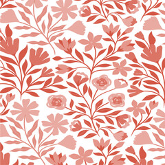 Vintage Pattern Flower Floral illustration Design Vector 