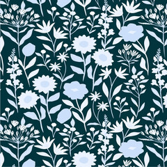 Vintage Pattern Flower Floral illustration Design Vector 