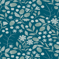 Vintage Pattern Flower Floral illustration Design Vector 