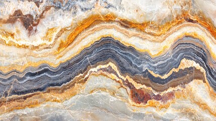 Obraz premium Abstract Marble Texture Background Swirls of Grey Orange and Brown Hues