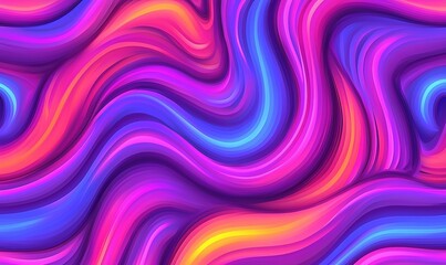 Fototapeta premium Vibrant swirling abstract background with neon colors, ideal for digital art or design projects