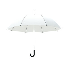 Unique White Umbrella Isolated on Transparent Background for Design