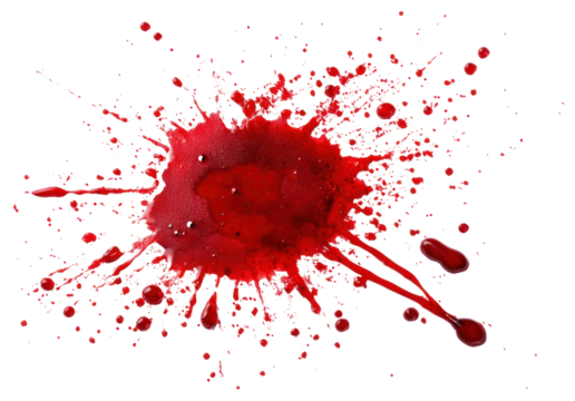 PNG Photo of realistic bloood stain splash red abstract.