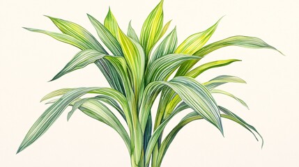 illustration of multiple bright green leaves with intricate details, isolated on a white background for a soft and artistic effect. [Christina leaves]:[isolate on white background.Illustrations] 
