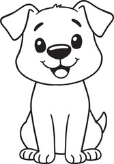 dog icon line art vector design