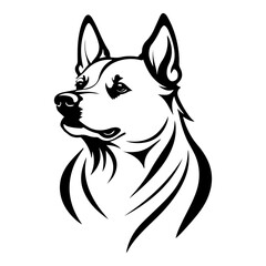 dog icon line art vector design
