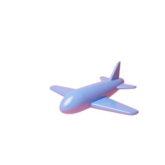 pastel-blue airplane model on pink background