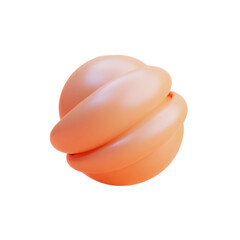 abstract -colored 3d sphere on pink background