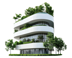 PNG Modern sustainable green architecture building