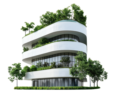 PNG Modern sustainable green architecture building