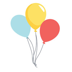 balloons flat vector illustration