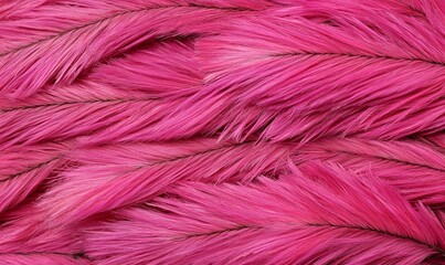 Obraz premium Vibrant pink feathers background, soft texture, close-up for design or fashion