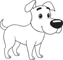 Fototapeta premium dog icon line art vector design