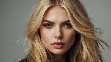 Fototapeta premium Portrait of a fashion beauty blonde girl