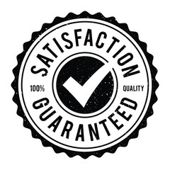 100% satisfaction guaranteed Emblem stamp logo