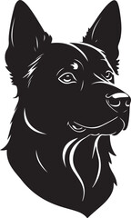 dog icon line art vector design
