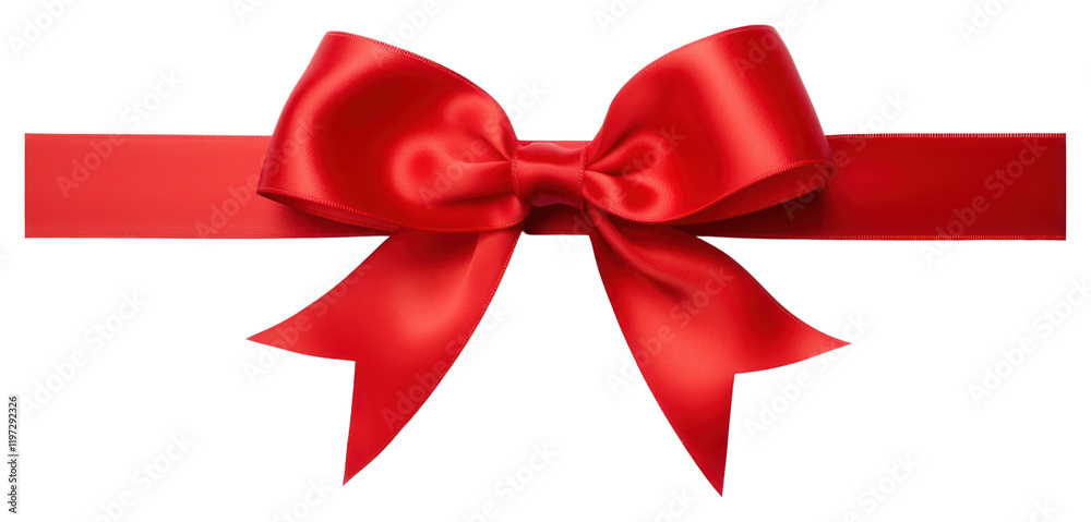 Wall mural PNG Elegant red ribbon bow decoration