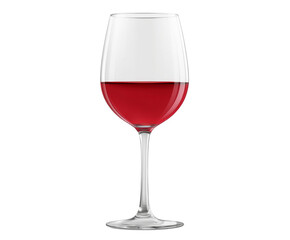 Elegant Red Wine Glass, Perfect for a Celebration , isolated on white background PNG