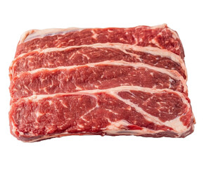 Obraz premium Premium Raw Beef Steaks - Perfect for a Delicious Dinner , isolated on white background PNG