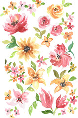 seamless background with flowers motif