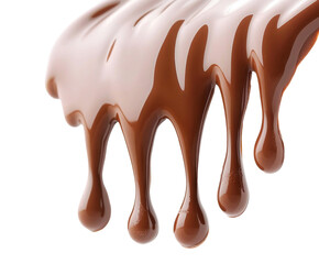 Melted Chocolate Drips - A Sweet and Tempting Visual , isolated on white background PNG