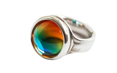 Isolated Mood Ring on transparent background PNG.