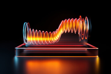 Electrical Conductivity, A high-fidelity 3D visualization showcasing the differences between alternating and direct current systems in an informative design.