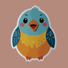 bird sticker victor design